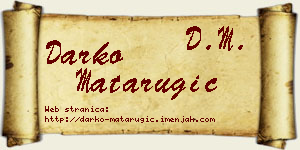 Darko Matarugić vizit kartica